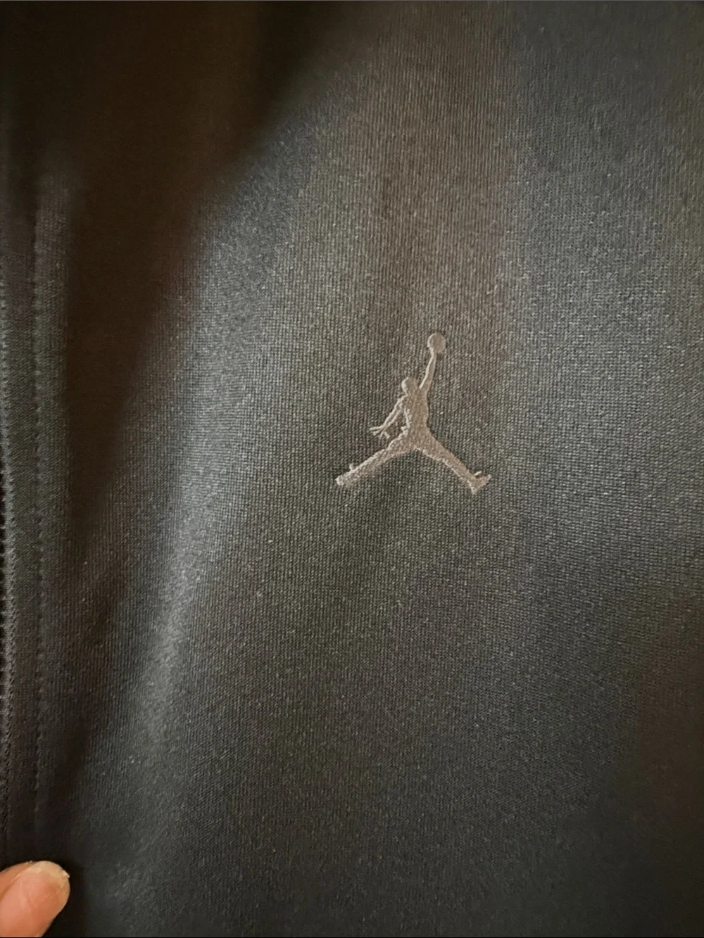 Jordan Men's Black and Gray Performance Full-Zip Jacket